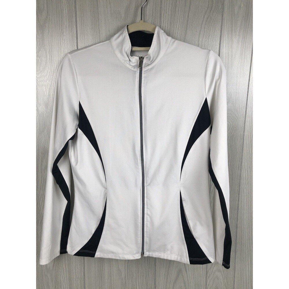 Tail Brand Women’s Size XS White W/ Black Zip Active Jacket Tennis With Pockets